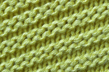 Machine wool knitted fabric close-up