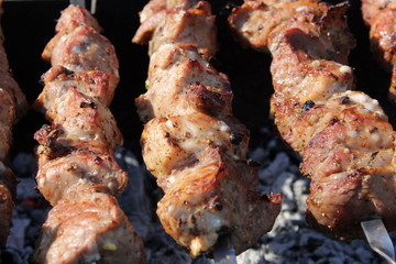 meat on the grill