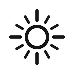 Sun icon vector isolated