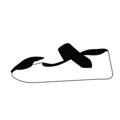black and white silhouette, children's sandals