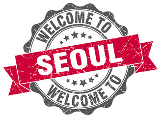 Obraz premium Seoul round ribbon seal