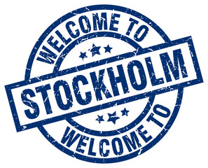 welcome to Stockholm blue stamp