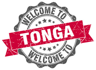 Fototapeta premium Tonga round ribbon seal