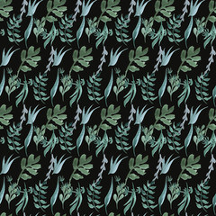 .watercolor leaf patterns
