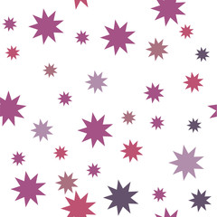 Seamless vector pattern of colorful geometric shapes on a white background