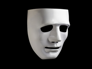 White mask isolated with Clipping Path
