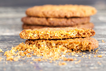 Painted oatmeal cookies
