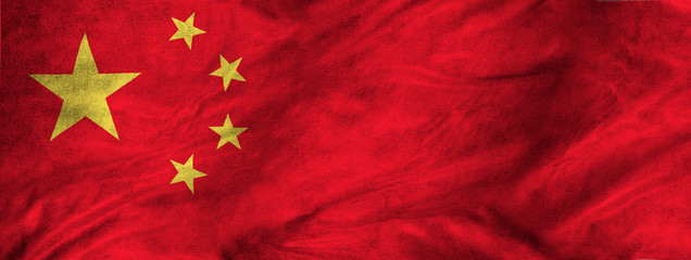 image of flag of China closeup