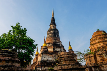 Fototapeta premium Old famous temple, Wat Yai Chaimongkol, in Thailand