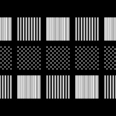 Trendy seamless pattern designs. A mosaic of stripes with the old texture. Vector geometric background. Can be used for wallpaper, textile, invitation card, wrapping, web page background.