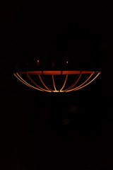 Fototapeta na wymiar simple ceiling lamp on black background
