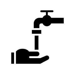 Hand washing vector illustration, Ramadan related solid icon