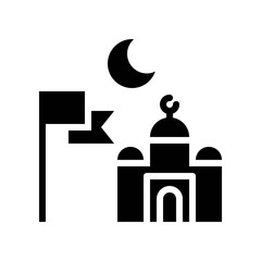 Islamic community vector illustration, Ramadan related solid icon