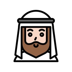 Muslim man vector illustration, Ramadan related filled icon