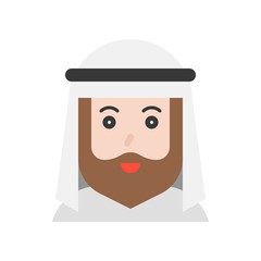 Muslim man vector illustration, Ramadan related flat icon