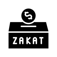 Zakat vector illustration, Ramadan related solid icon