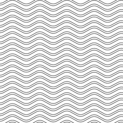 Pattern of Seamless Wavy and Curly Black Horizontal Lines on White Surface Copy Space design Empty template text for Ad, promotion, poster, flyer, web banner, article