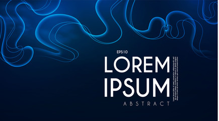 Abstract Dynamic Wave Background. Minimalistic Design. Smoke and Fog. Magic and Mystery Space.