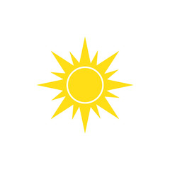 Sun icon on white background for graphic and web design, Modern simple vector sign. Internet concept.