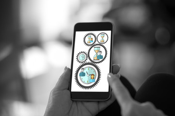 Time management concept on a smartphone