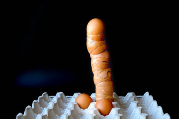 eggs shell, Symbols to the penis or male organs. concept: Penis size and nourishment and health....