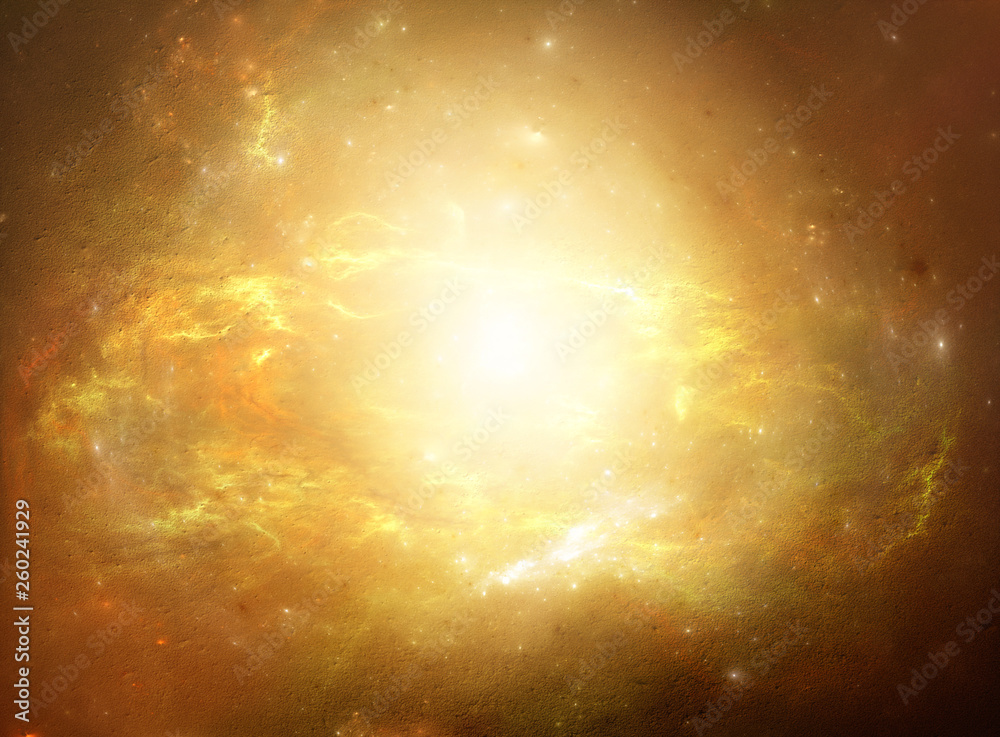 Sticker abstract artistic multicolored bright nebula galaxy in deep space artwork background