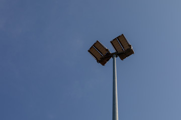 Fußballplatz Flutlicht