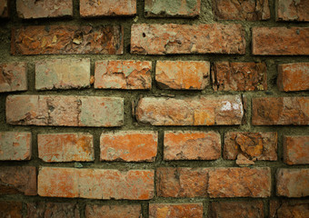 old red brick wall background