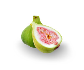 Fresh figs isolated on white background