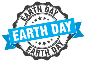 Obraz premium earth day stamp. sign. seal
