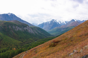 Fototapeta na wymiar Autumn landscape in the Altai mountains