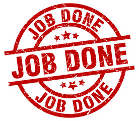 job done round red grunge stamp