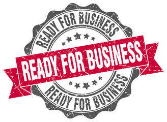 Obraz premium ready for business stamp. sign. seal