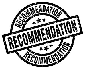 recommendation round grunge black stamp