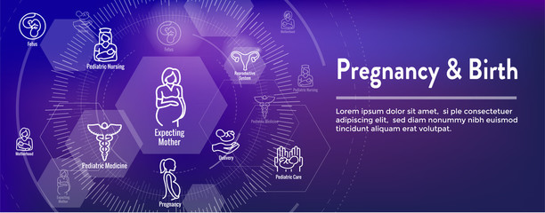 Pediatric Medicine with Baby / Pregnancy Related Icon