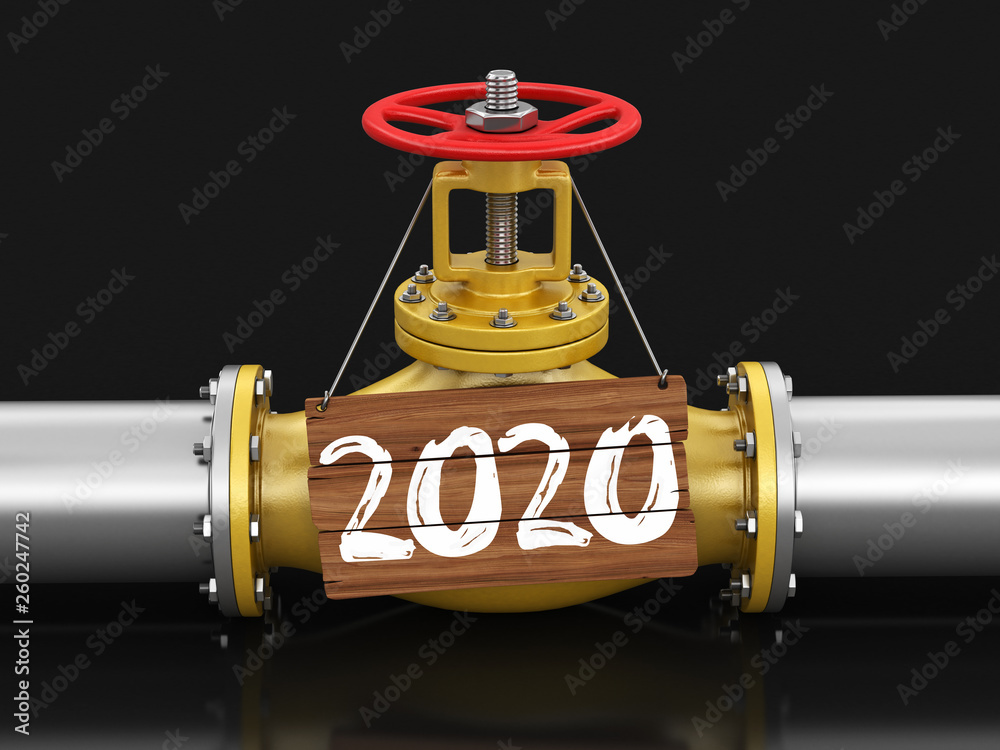 Poster pipeline with 2020. image with clipping path