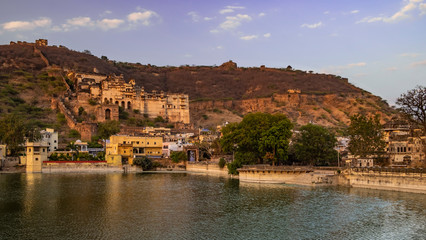 Fototapeta na wymiar view of taragaeh fort in bundi india
