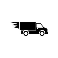 Black delivery truck