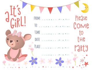 Invitation design. Birthday party.
