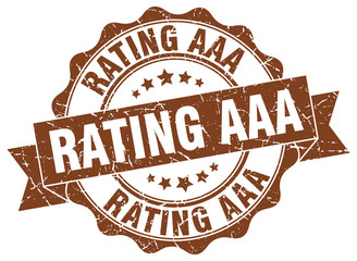rating aaa stamp. sign. seal