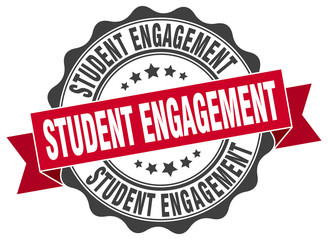 Fototapeta premium student engagement stamp. sign. seal