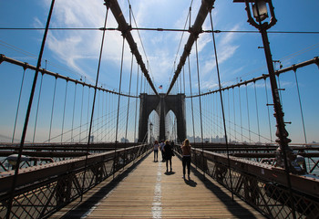 Web of Brooklyn Bridge. New York, USA.