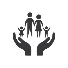 hands holding family icon