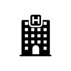Hospital building simple icon