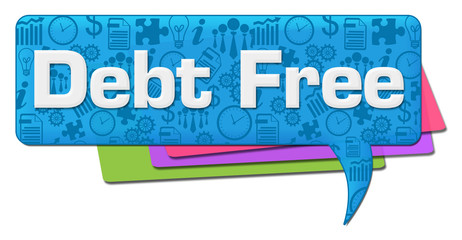 Debt Free Business Symbols Blue Colorful Comment Symbol 