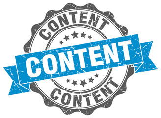 Obraz premium content stamp. sign. seal