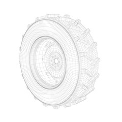 3D model of tractor wheel