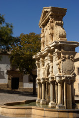 Baeza (Spain). Fountain of Santa María in Baeza