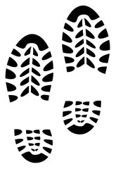 shoe print vector eps 10