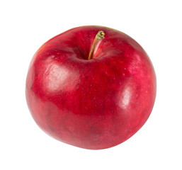 Red fresh apple on white background isolated